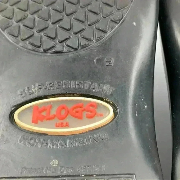 Klogs closed back clogs 9 black leather slip on - Picture 7 of 10